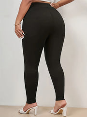  Art Letter Print Yoga Leggings High Rise Stretch