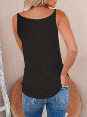 V Neck Zip Front Spaghetti Strap Top Summer Women's Cami