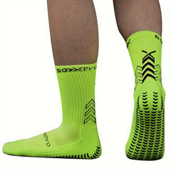 Mid Calf Non-Slip Grip Football Socks
