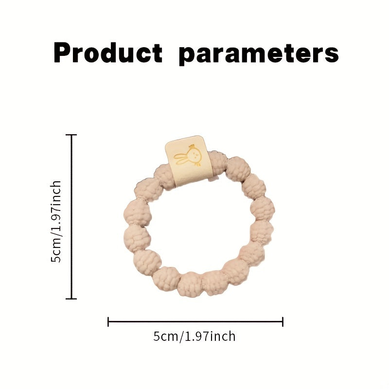 5pcs Plush Rabbit Hair Tie Ponytail Holder Hair Accessories