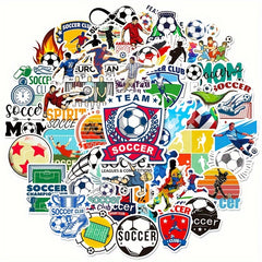 50pcs Football Sticker Notebook Refrigerator Water Cup Soccer Stickers