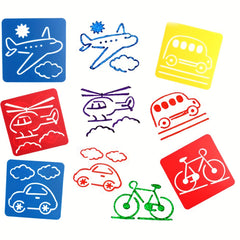 Montessori Animal Car DIY Painting Template Stencils Art Craft Learning Toy