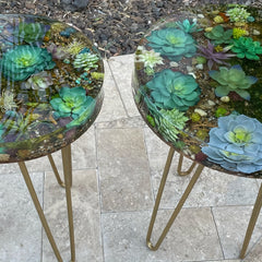 Large Round Tray Table Resin Molds 35x56cm