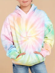 Tie Dye Print Boys Hooded Sweatshirt for Spring Fall