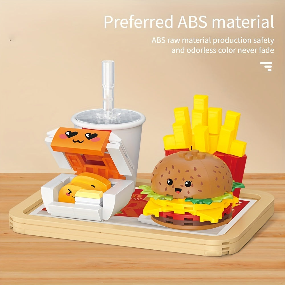 261pcs Building Blocks Hamburger Package DIY Fast Food Model Gift