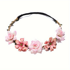 Boho Flower Wreath Headband Hair Hoop for Women Girls