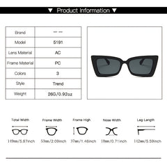 Rectangular Butterfly Vintage Sunglasses Women's Driving Climbing Eyeglasses