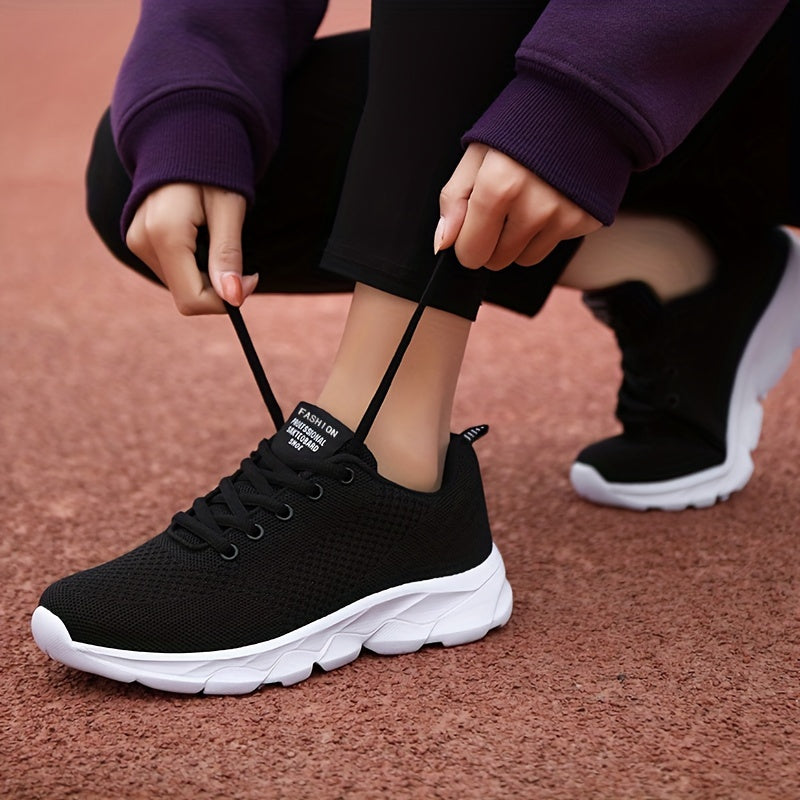 Women's Lightweight Mesh Running Shoes Lace-up Sneakers