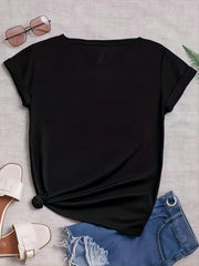 Leopard Print Lips Graphic Sports T Shirt for Women