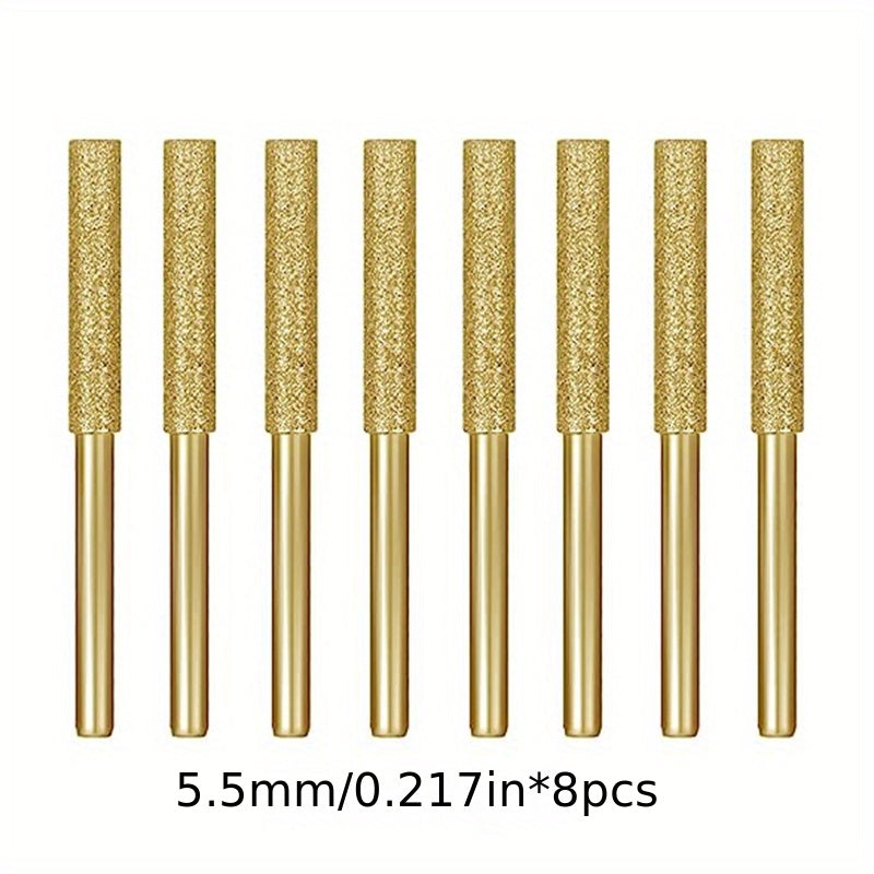 8pcs Diamond Chainsaw Sharpener Stone File High Hardness