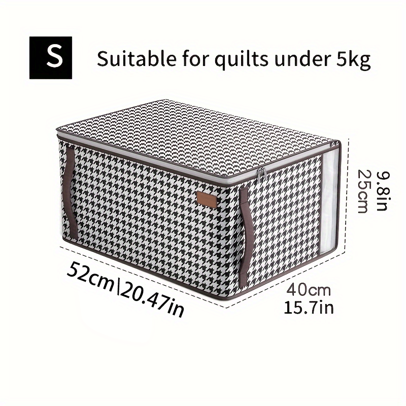 Houndstooth Clothes Storage Bag Sorting Box