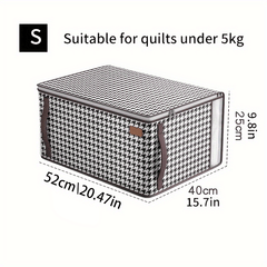 Houndstooth Clothes Storage Bag Sorting Box