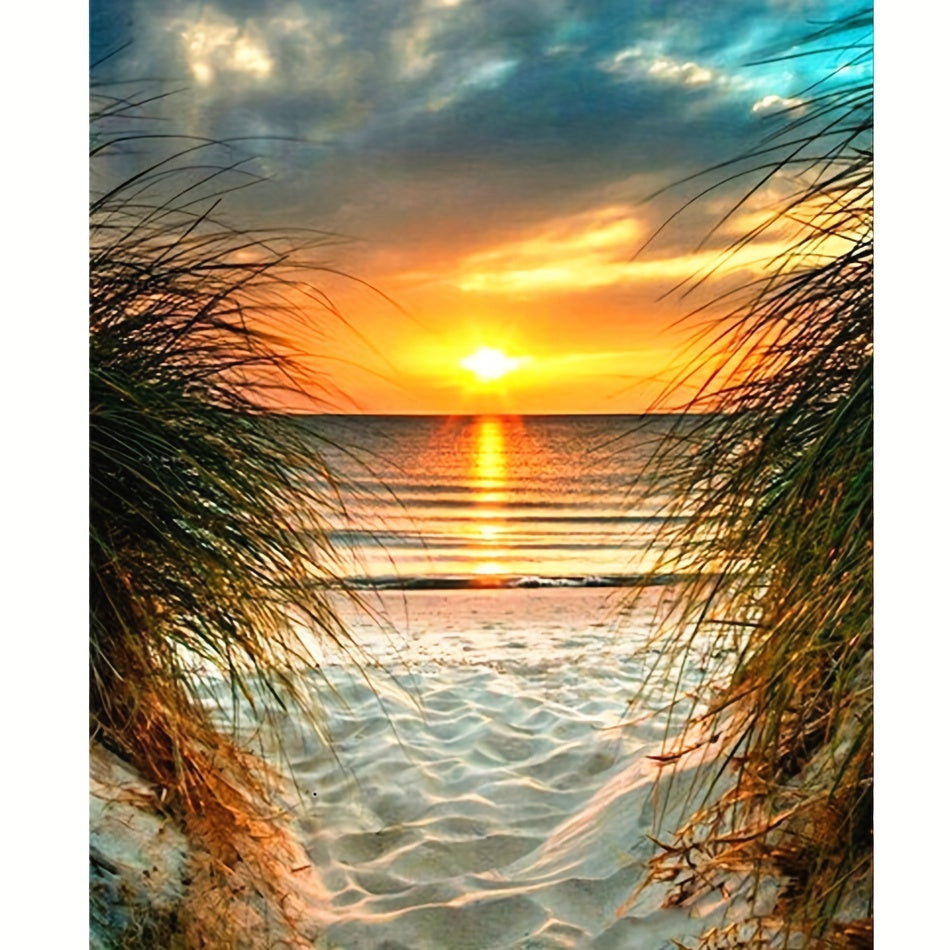 Acrylic Paint By Number Landscape On Canvas Art Kit