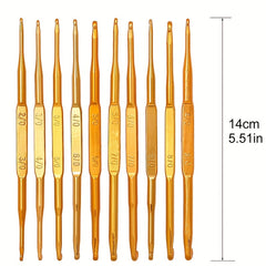 30pcs Crochet Needle Set: 10 Hooks, 10 Knitting Needles, Accessories