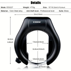 ETOOK Bicycle Lock Crab Claw Lock Horseshoe Lock Mountain Bike Road Bike