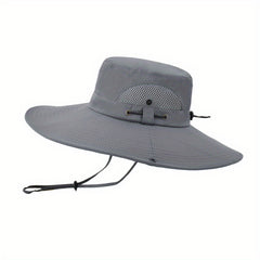 Breathable Mesh Sides Bucket Hat with Chin Strap