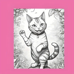 Deluxe Cat Coloring Book - 22 Pages Thickened Paper