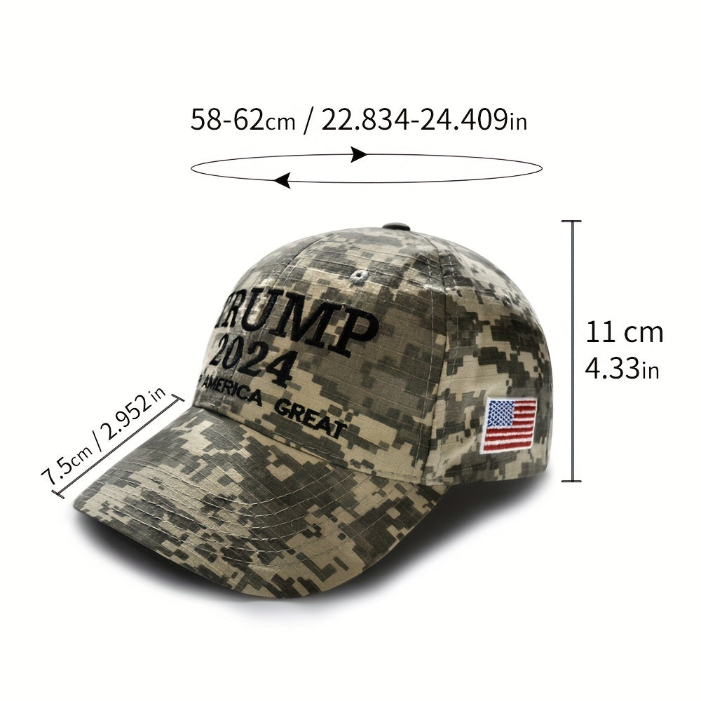 Letter Embroidery Baseball Cap Camouflage Adjustable Cotton Sun Hat