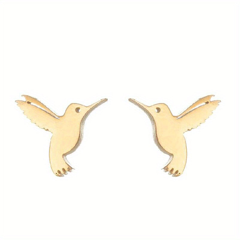 Men's Style Small Bird Earrings - 2pcs Pair Forest Earrings