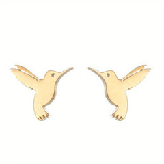 Men's Style Small Bird Earrings - 2pcs Pair Forest Earrings