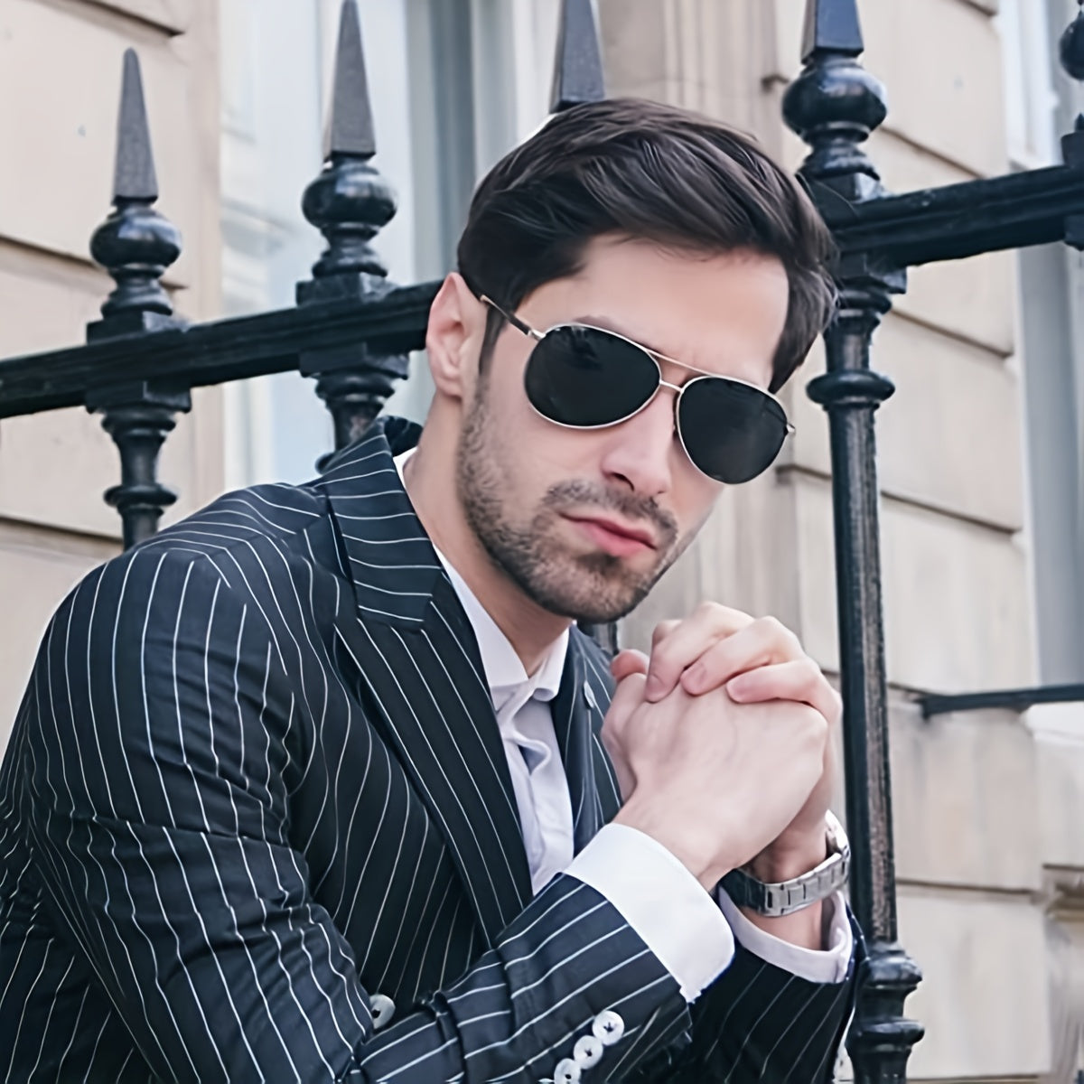 Men's Aviator Sunglasses Polarized Lens UV Blocking