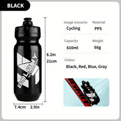 Leak Proof Squeezable Bike Water Bottle BPA Plastic 21oz