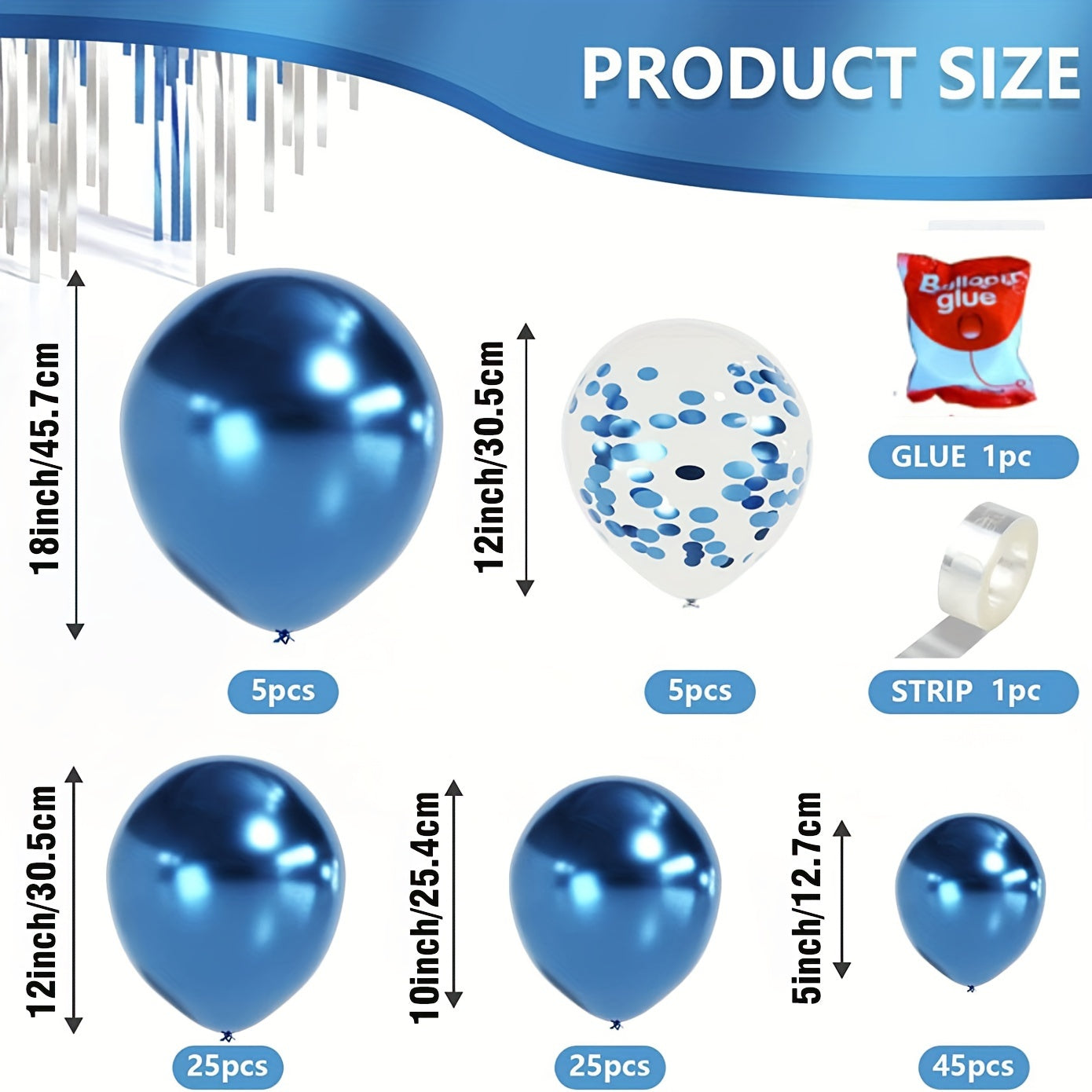 105pcs Halloween Lights Metallic Latex Balloons Set