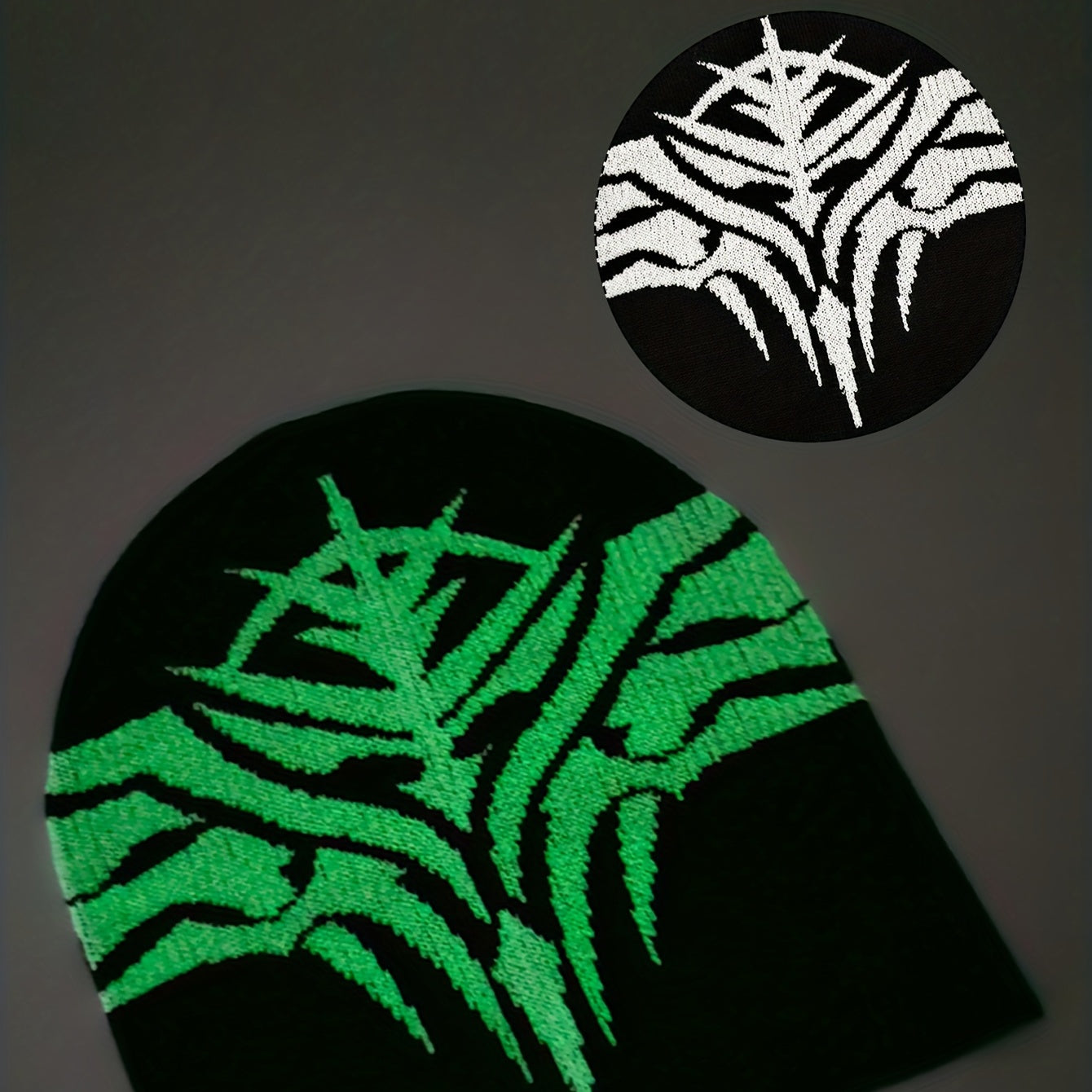 Anime Jacquard Luminous Beanie Soft Elastic Breathable Knit Hat