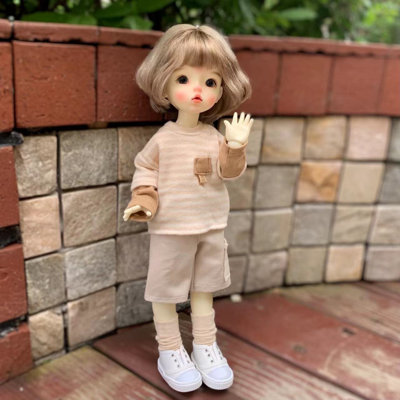 1 6 Baby Clothes Set Bjd T Shirt Jeans Shorts Sweatshirt 11 8'' Dolls
