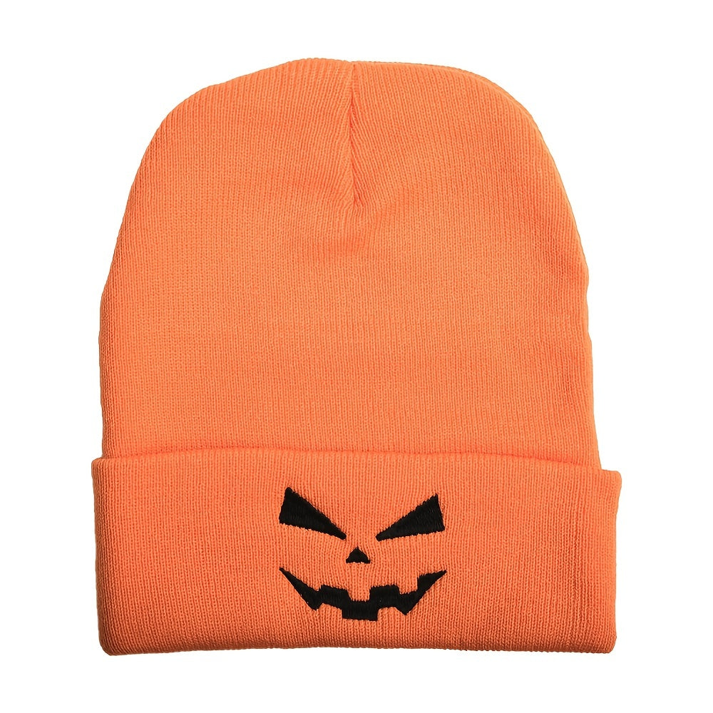 Embroidered Knit Beanie Hat for Autumn/Winter Ski Cold Hat - Halloween Gift