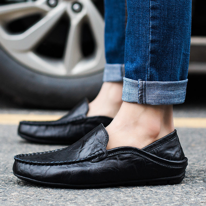 Men's Stitched Loafer Shoes Lightweight Slip-On Moccasins