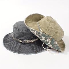 Camouflage Bucket Hat Wide Brim Sun Hat Unisex