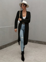  Open Front Long Sleeve Cardigan