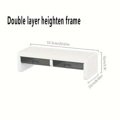 Monitor Stand Riser Desktop Computer Heightening Frame Office Storage Box