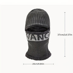 Double Layer Plus Velvet Warm Windproof Hat Mens Riding Ear Protection Mask