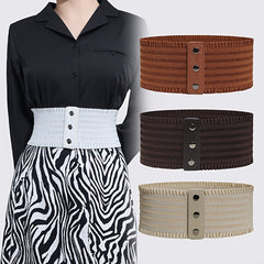Women's Stretchy Dress Belts Elastic Corset Waistband