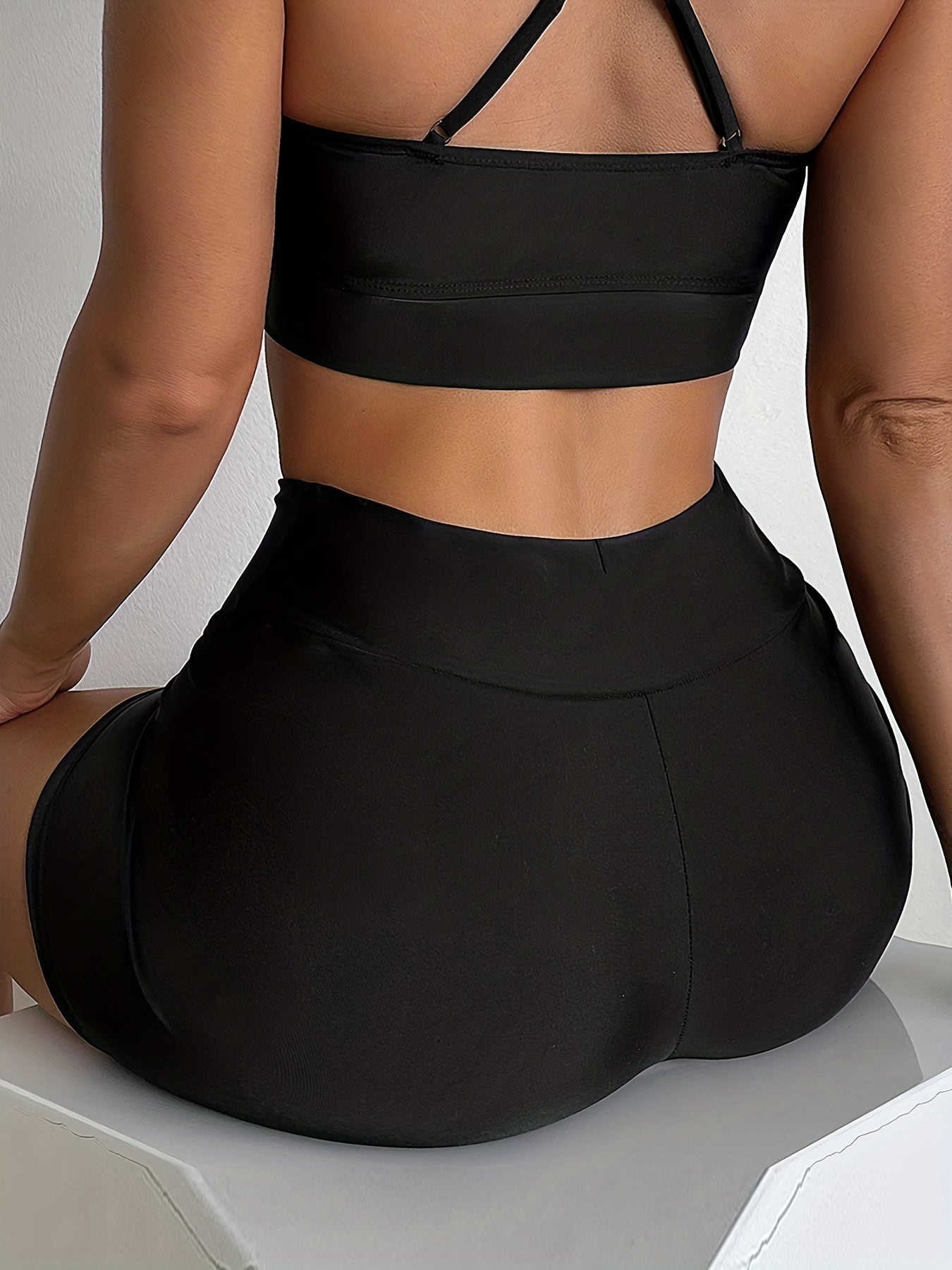Heart Print Biker Shorts High Waist Sporty Casual Short Leggings