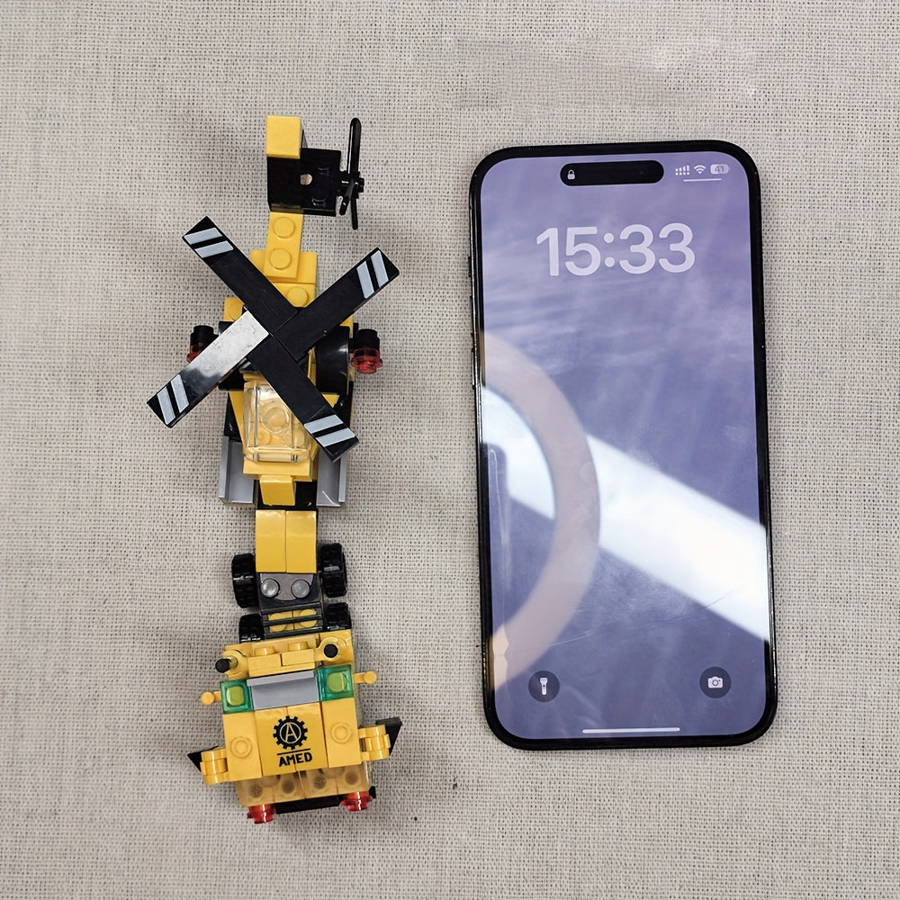 6-In-1 Truck & Helicopter Building Blocks Toy