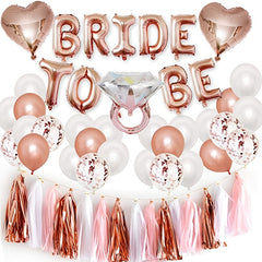 Rose Gold Bridal Shower Party Decorations Kit