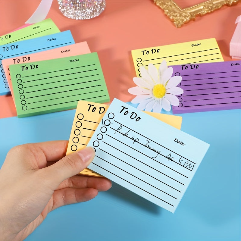 9pcs Colored Sticky Notes Notepad Memo Pad Office Student Supplies