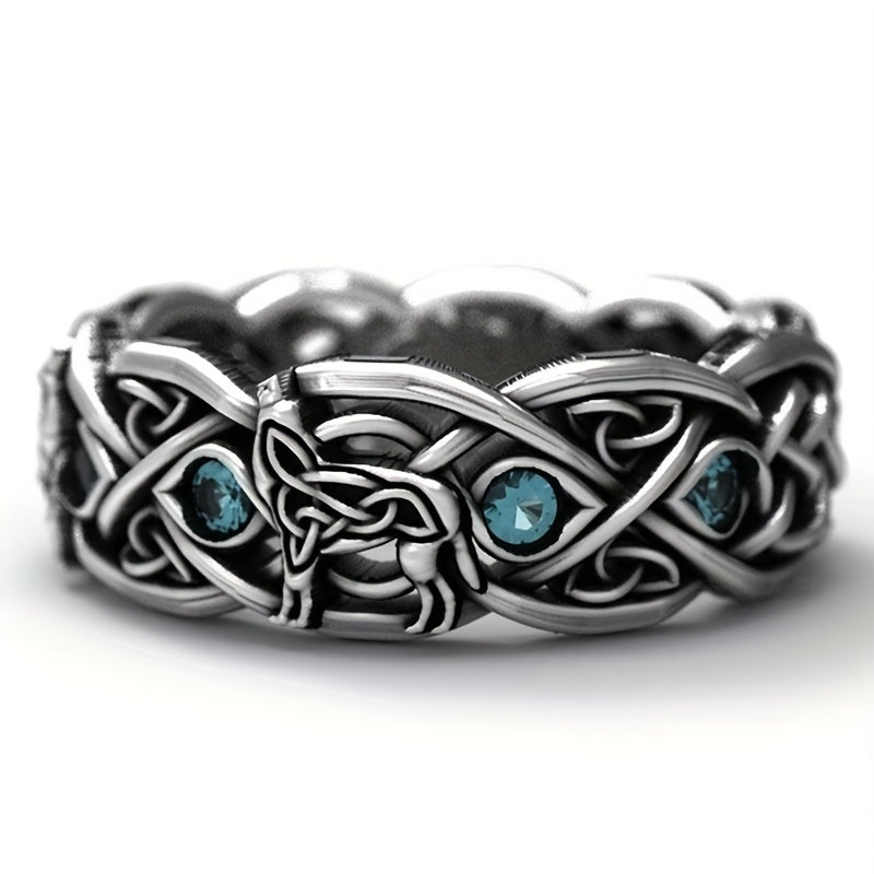 Vintage Wolf Totem Ring for Men