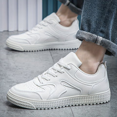 Men's Non slip Skate Shoes Casual Comfy Lace up Walking Sneakers Flat Shoes