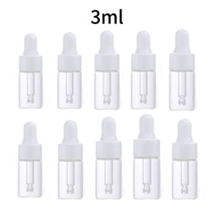 10pcs Clear Glass Dropper Vials for Essential Oils Perfume Travel