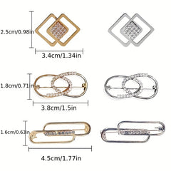Geometric Brooch Waist Neckline Fixed Pin Temperament Suit Corsage