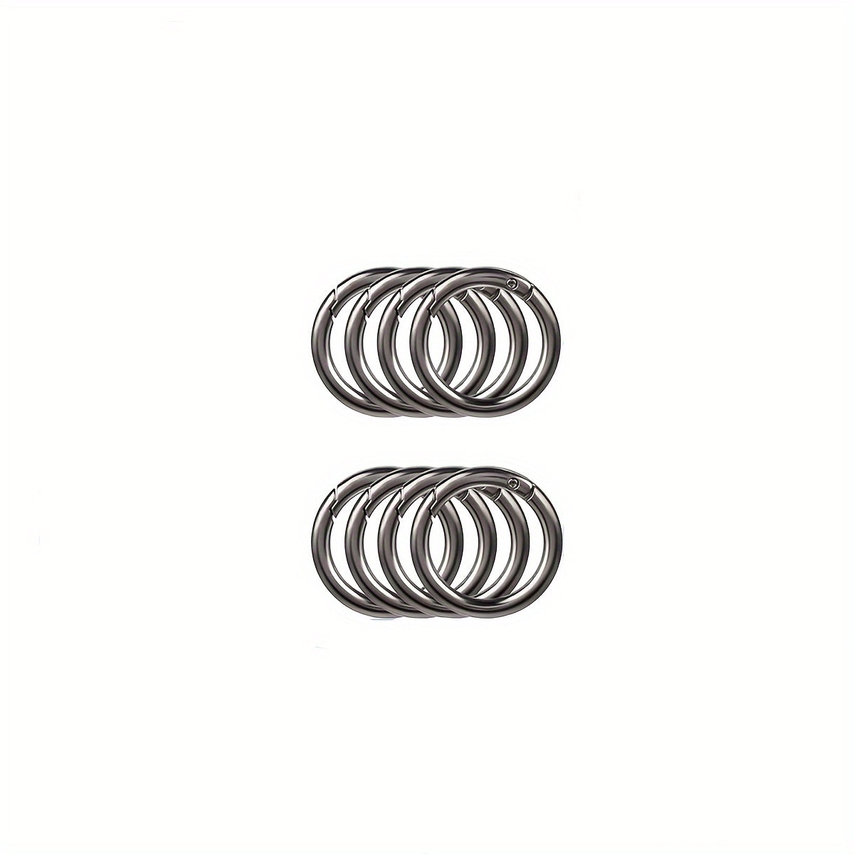 8pcs Spring O-Ring Alloy Buckle Portable Hook Clip Keyring DIY Accessories