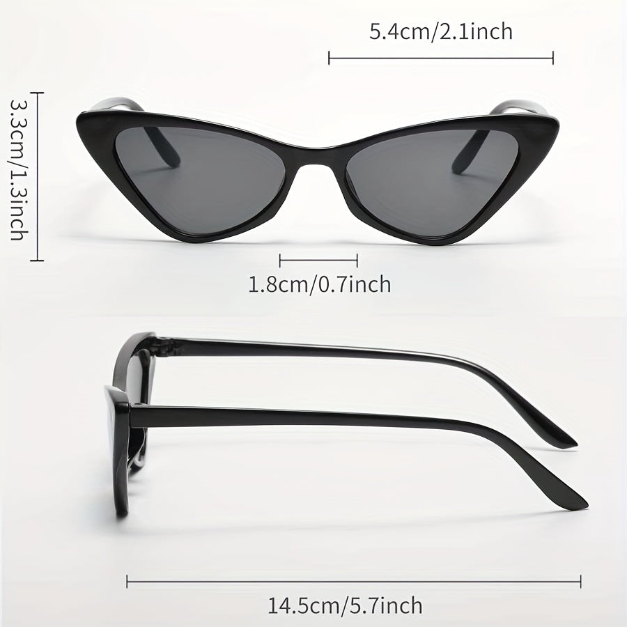 3 Pairs Cat Eye Sunglasses Y2K Gradient Lens UV400