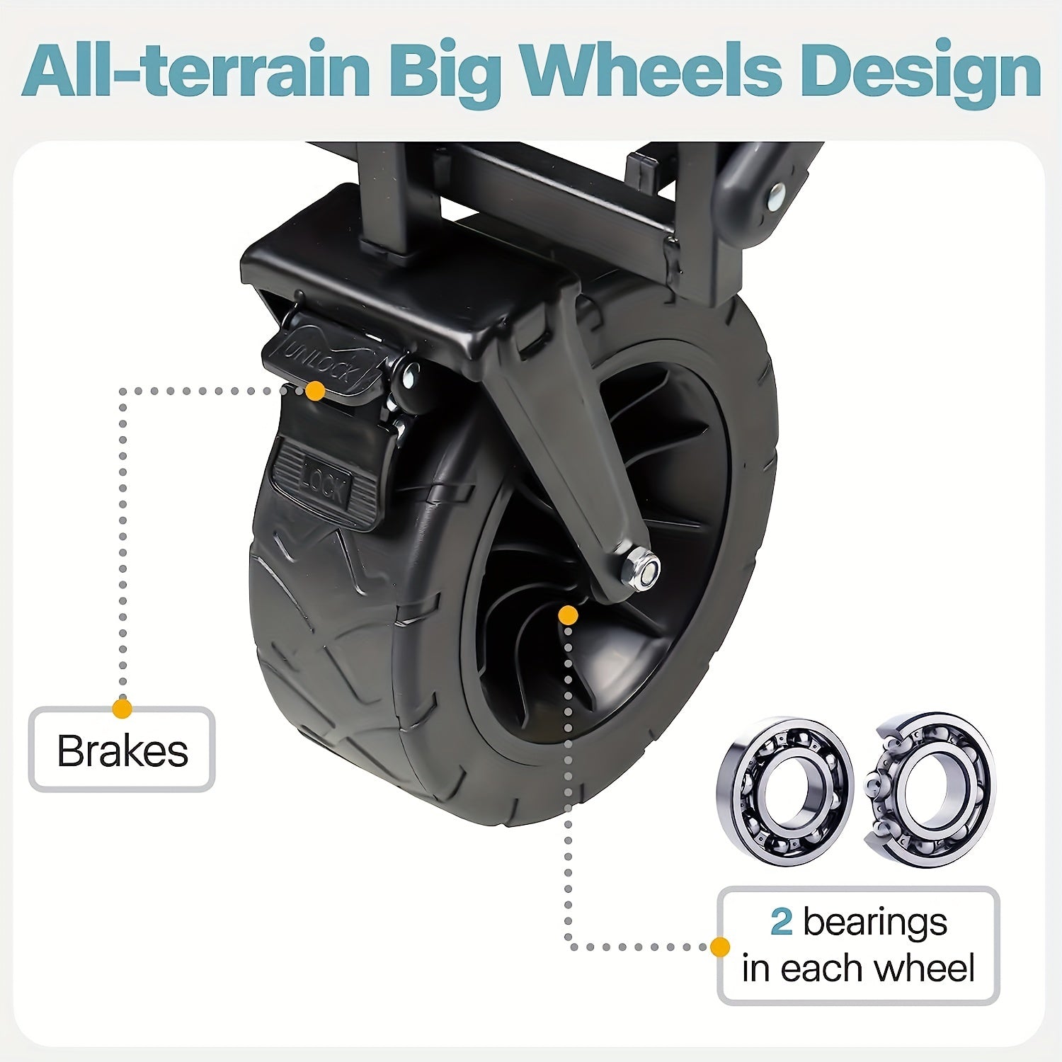 Heavy Duty Collapsible Folding Wagon With Wheels 149 69KG Outdoor Wagon