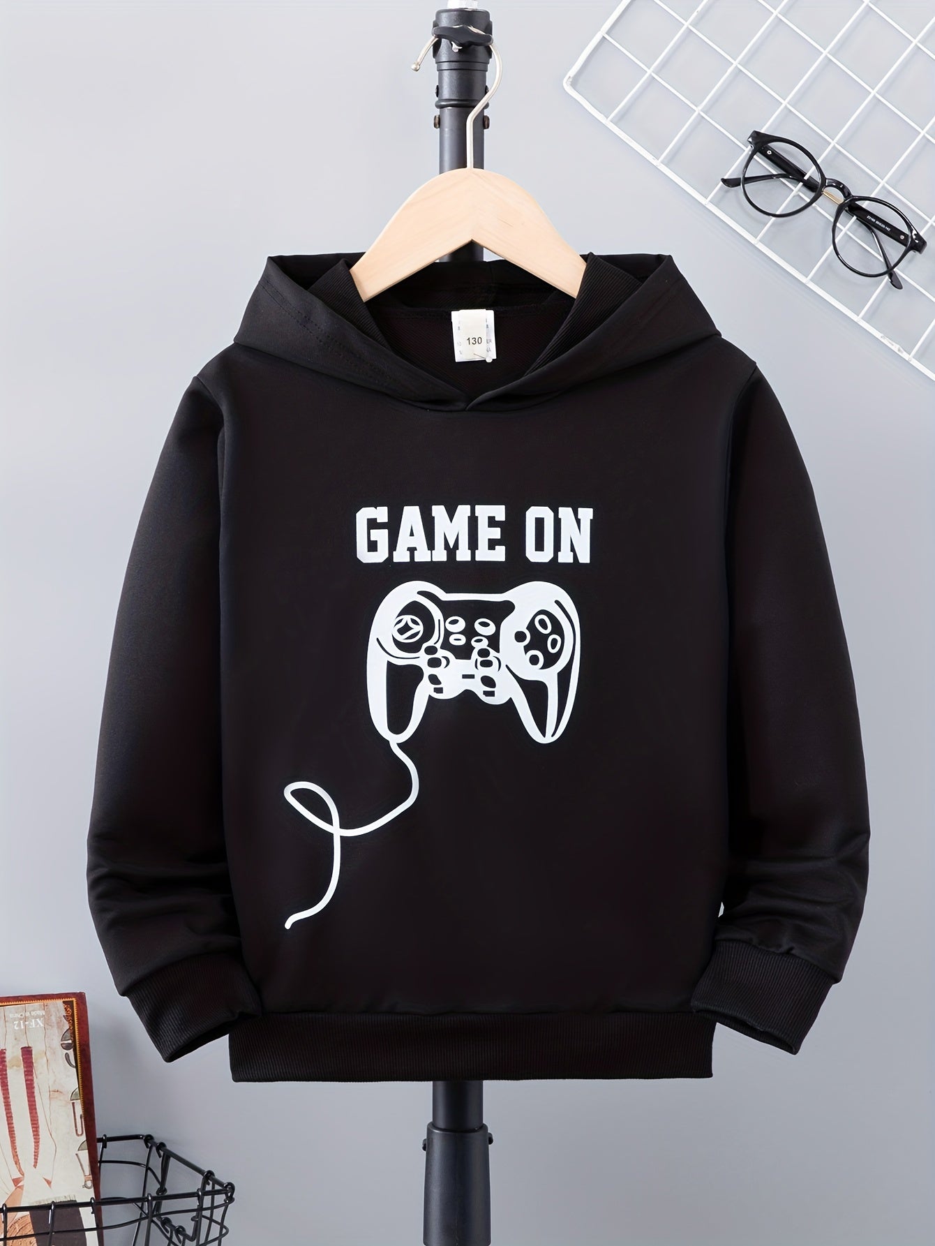Boys Gamepad & GAME ON Print Hoodie
