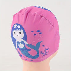 Mermaid Ear Protection Cap for Kids Swimming