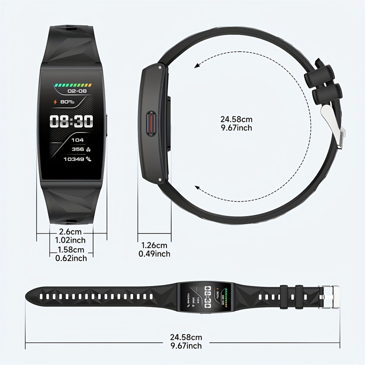 Multifunctional Smartwatch Sports Watch 1.02 Inch HD Touchscreen